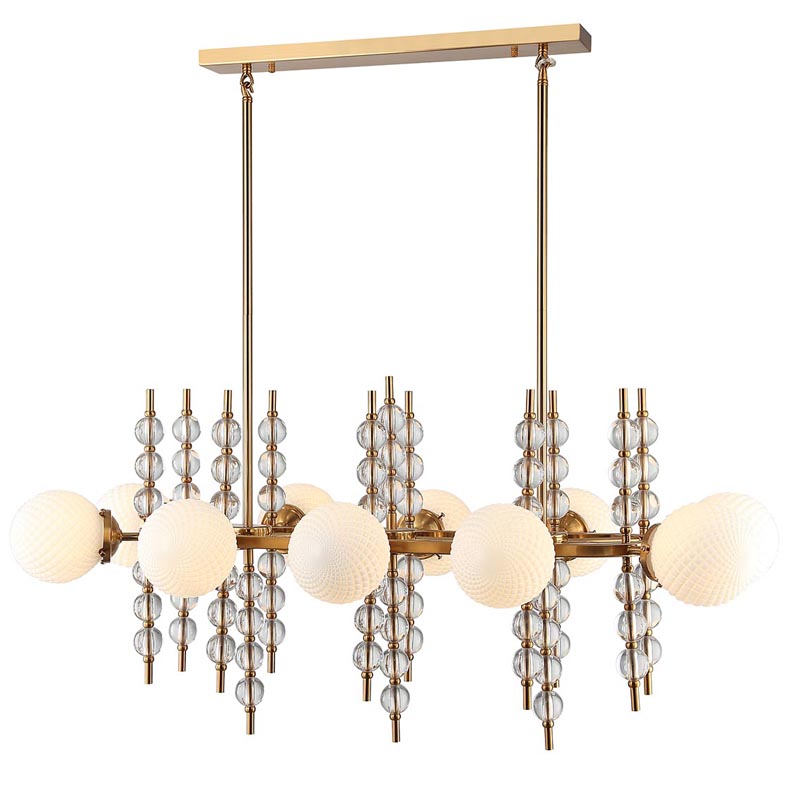 Люстра Addelyn Chandelier 10 lamp Белый Латунь Люстра Addelyn Chandelier 10 lamp Белый Латунь в Брянске | Loft Concept