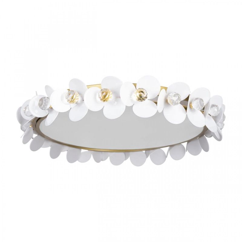 Потолочный светильник Белые Цветы White Flowers Ceiling lamp D 57 Белый Золотой Потолочный светильник Белые Цветы White Flowers Ceiling lamp D 57 Белый Золотой в Брянске | Loft Concept