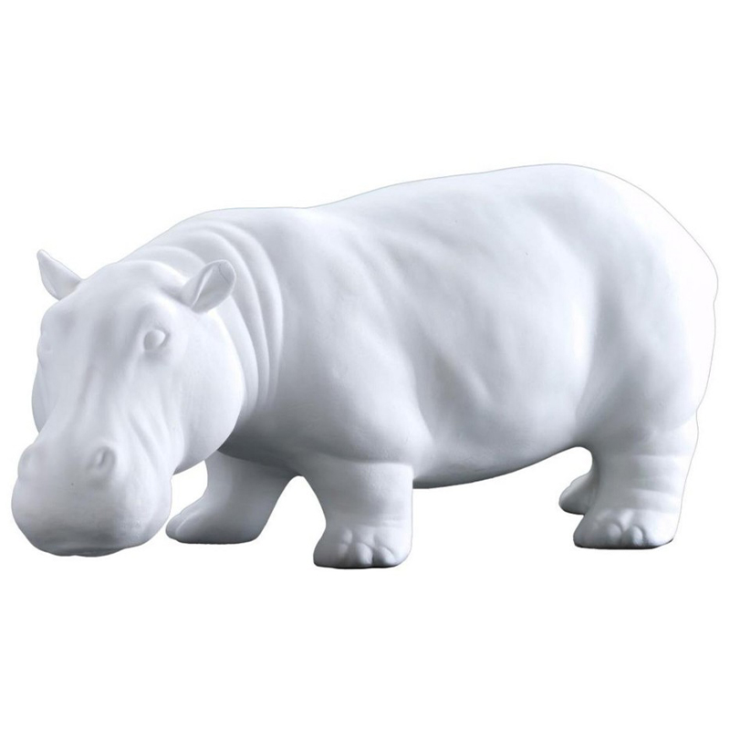 Статуэтка Abhika Hippo Bisc. White Белый Статуэтка Abhika Hippo Bisc. White Белый в Брянске | Loft Concept