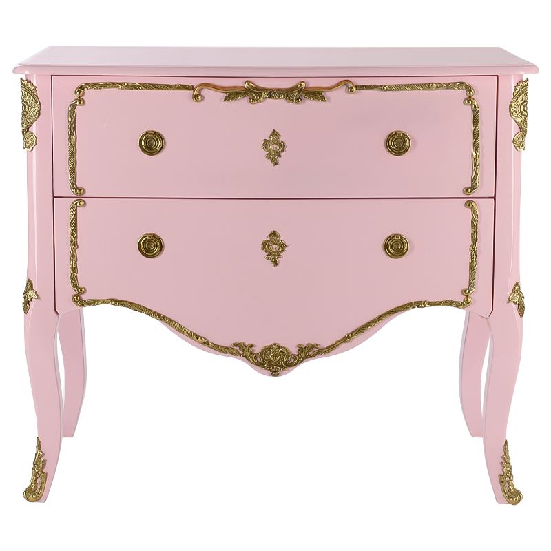 Комод в стиле рококо L.XV CHEST OF DRAWERS Rosamel Розовый Розовый Золотой Комод в стиле рококо L.XV CHEST OF DRAWERS Rosamel Розовый Розовый Золотой в Брянске | Loft Concept