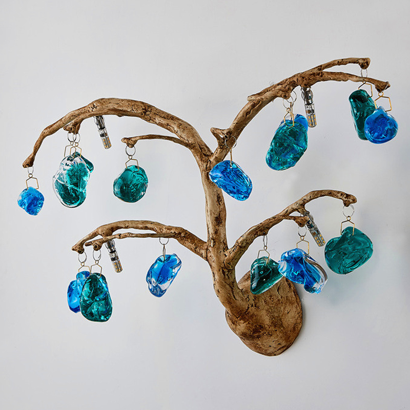 Бра Precious Tree Wall Lamp Винтажное Темное Золото Бирюзовый Синий Бра Precious Tree Wall Lamp Винтажное Темное Золото Бирюзовый Синий в Брянске | Loft Concept