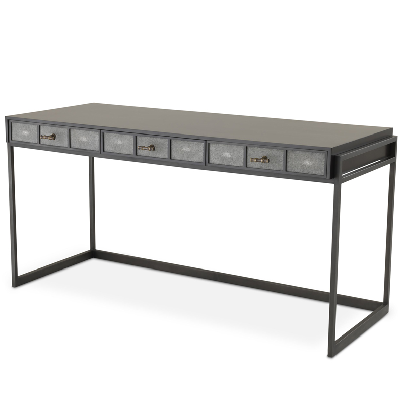 Рабочий стол Eichholtz Desk Paco Серый Черный Латунь Античная полированная Рабочий стол Eichholtz Desk Paco Серый Черный Латунь Античная полированная в Брянске | Loft Concept
