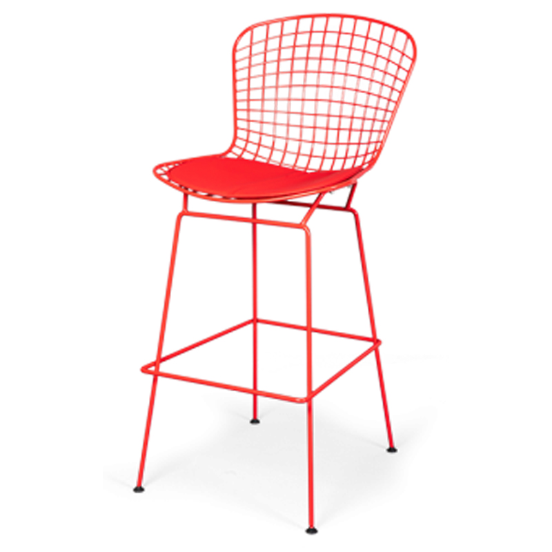 Барный стул Bertoia Barstool Red Красный Барный стул Bertoia Barstool Red Красный в Брянске | Loft Concept