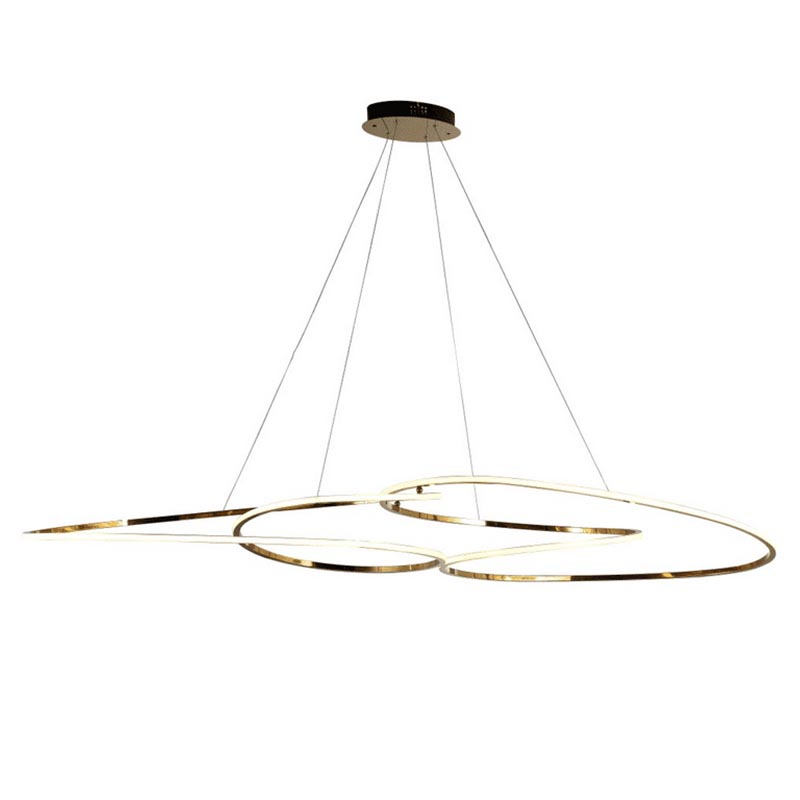 Люстра Adenor Ring Horizontal Gold Chandelier Золотой Люстра Adenor Ring Horizontal Gold Chandelier Золотой в Брянске | Loft Concept