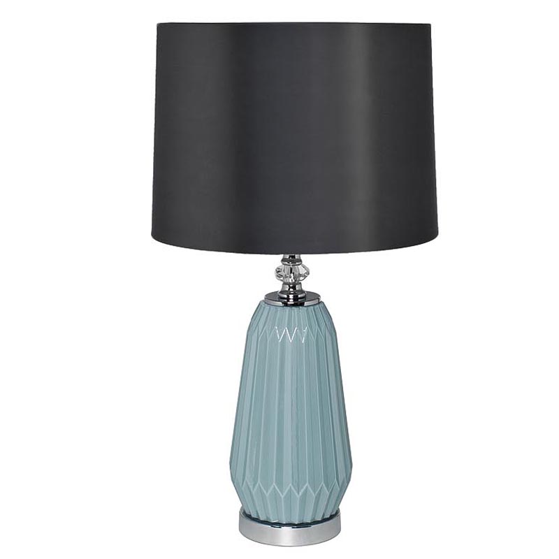 Настольная лампа Christer Table Lamp blue glass Голубой Серый Настольная лампа Christer Table Lamp blue glass Голубой Серый в Брянске | Loft Concept