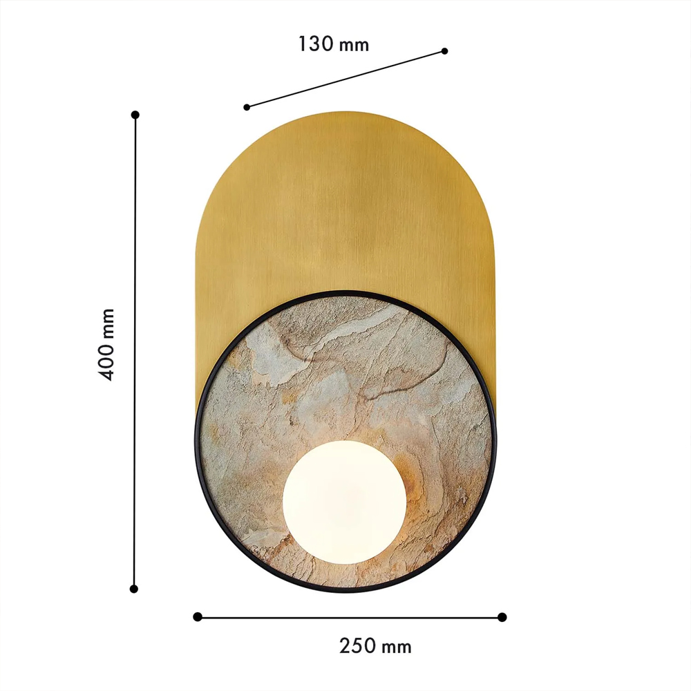 Бра с каменным диском в металлической раме Sandstone Painting в Брянске