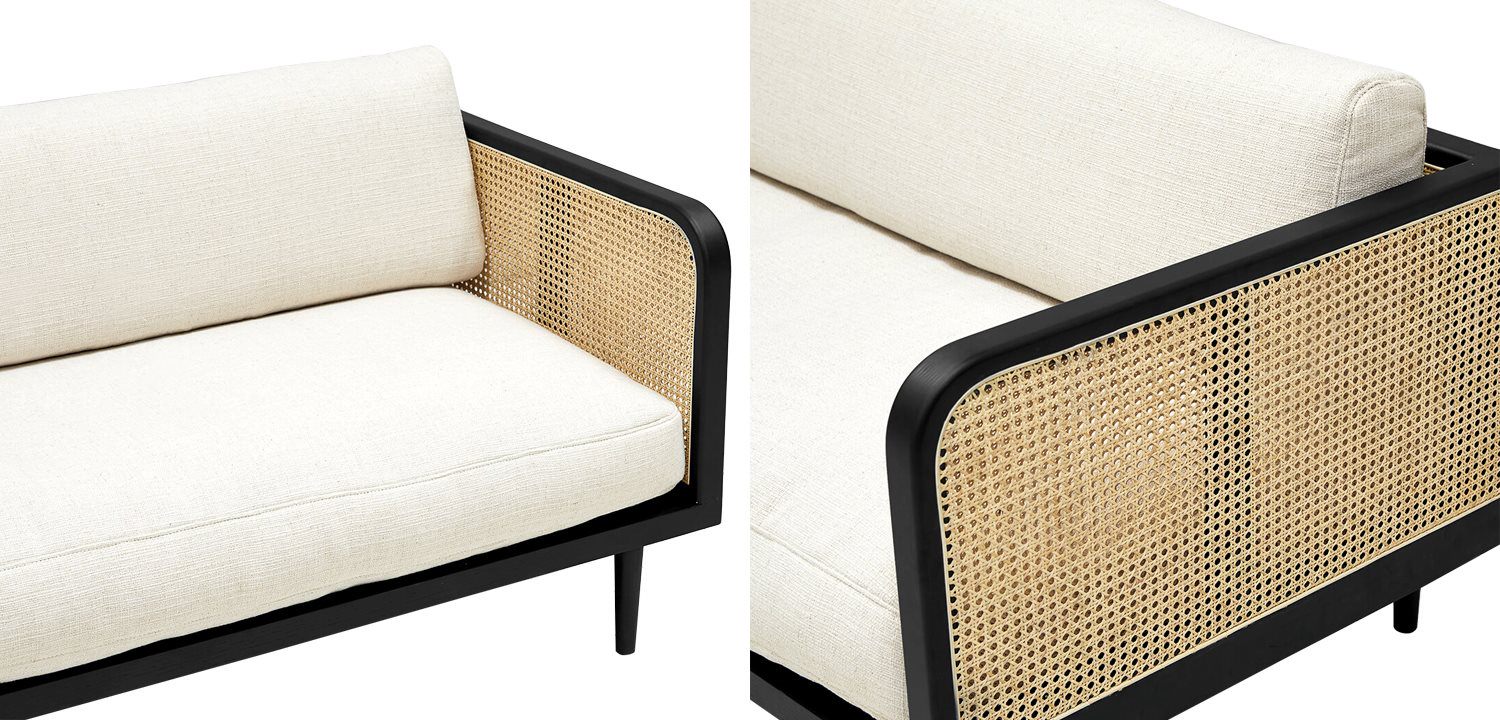 Диван Rattan Decor Sofa and Black - фото