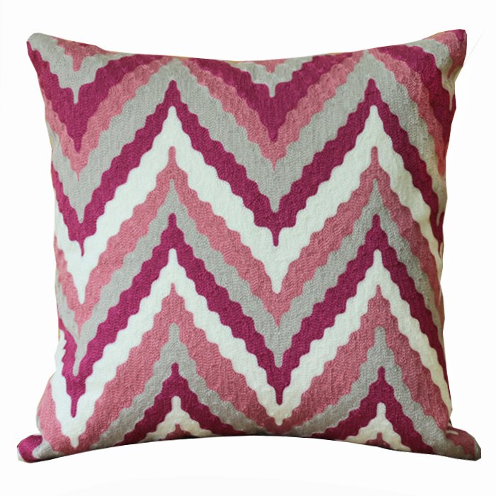 Декоративная подушка Pink Zigzag Розовый (Rose) Декоративная подушка Pink Zigzag Розовый (Rose) в Брянске | Loft Concept