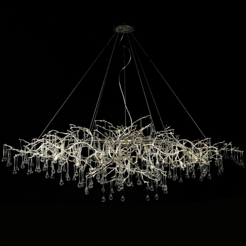 Люстра Crystal Drops bright Silver Серебряный Люстра Crystal Drops bright Silver Серебряный в Брянске | Loft Concept