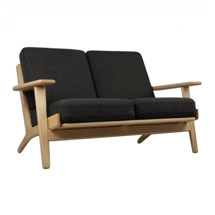 Диван Plank 2 Seats Черный Коричневый Диван Plank 2 Seats Черный Коричневый в Брянске | Loft Concept