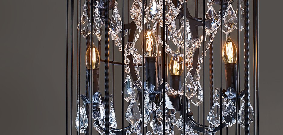 Люстра Steampunk Birdcage Chandelier 45 black Люстра Steampunk Birdcage Chandelier 45 black - Loft-Concept в Брянске
