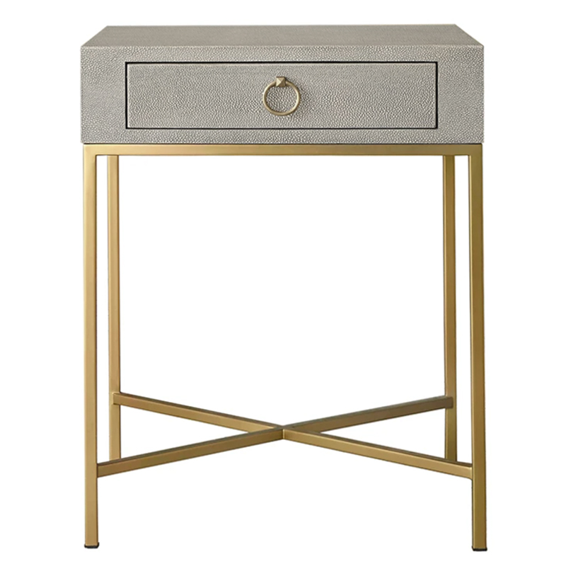 Gaston Stingray Texture Gray Side Table Приставной стол серый скат Золотой Серый в Брянске | Loft Concept 