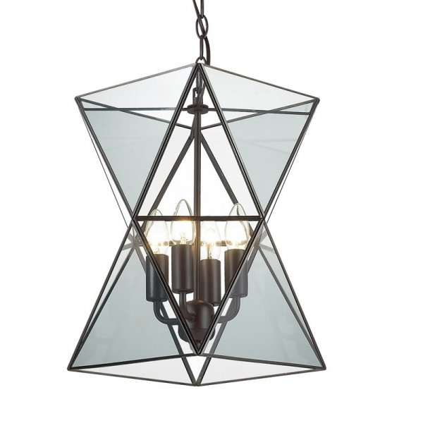 Люстра PolyPyramid Glass Pendant 4 Прозрачный Люстра PolyPyramid Glass Pendant 4 Прозрачный в Брянске | Loft Concept