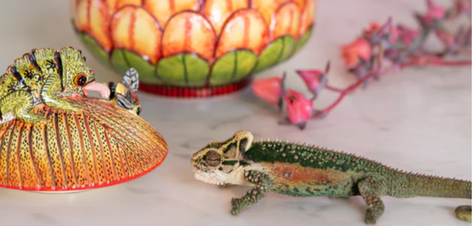 Шкатулка Хамелеон Chameleon on Floral Box Шкатулка Хамелеон Chameleon on Floral Box - Loft-Concept в Брянске