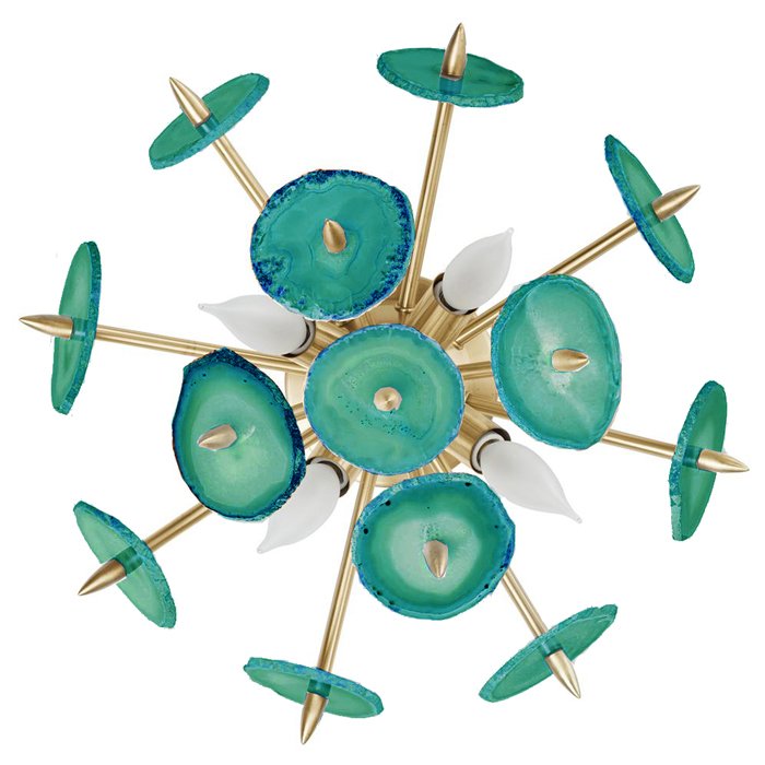 Бра Emporium Green Agate Burst Sconce Brass Латунь Бирюзовый Бра Emporium Green Agate Burst Sconce Brass Латунь Бирюзовый в Брянске | Loft Concept