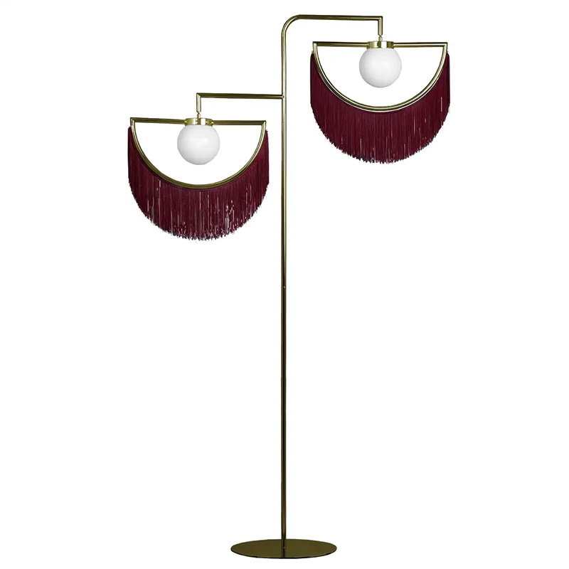 Торшер Wink Standing Lamp by Houtique Wine Золотой Бургундский красный Торшер Wink Standing Lamp by Houtique Wine Золотой Бургундский красный в Брянске | Loft Concept