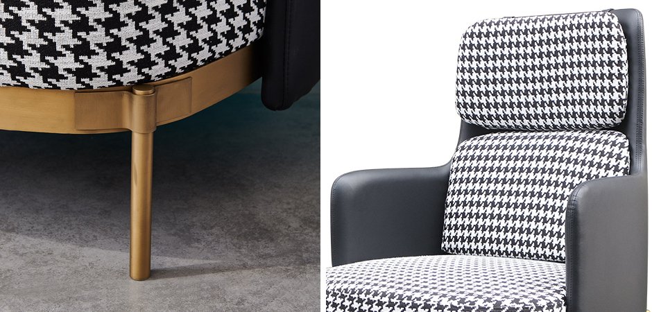 Кресло Pied de poule Gray high Armchair Кресло Pied de poule Gray high Armchair - Loft-Concept в Брянске