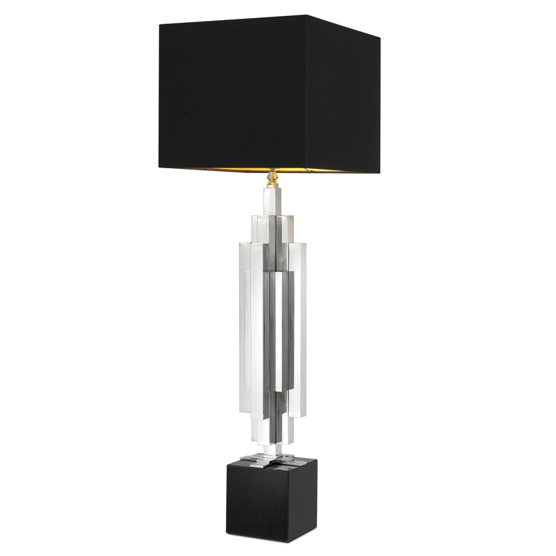 Настольная лампа Eichholtz Table Lamp Ellis Никель Черный Настольная лампа Eichholtz Table Lamp Ellis Никель Черный в Брянске | Loft Concept