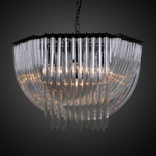 Люстра Retro Frozen Glass Chandelier 66 Черный Люстра Retro Frozen Glass Chandelier 66 Черный в Брянске | Loft Concept