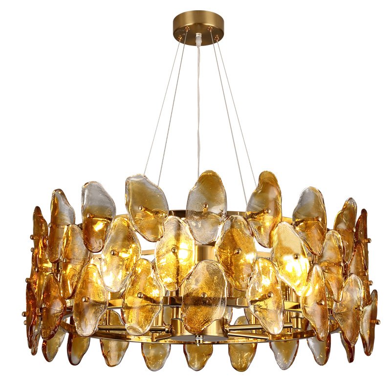 Люстра Amber Shells Chandelier Латунь Янтарь (Amber) Люстра Amber Shells Chandelier Латунь Янтарь (Amber) в Брянске | Loft Concept