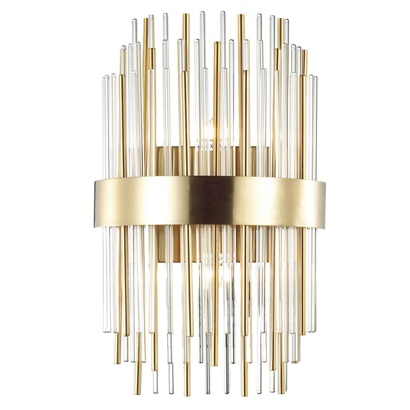 Бра Glass Stripes In The Belt Sconce Прозрачный Глянцевое золото Бра Glass Stripes In The Belt Sconce Прозрачный Глянцевое золото в Брянске | Loft Concept