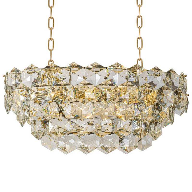 Люстра Tiers Crystal Light Chandelier 82 Золотой Прозрачное Стекло Люстра Tiers Crystal Light Chandelier 82 Золотой Прозрачное Стекло в Брянске | Loft Concept