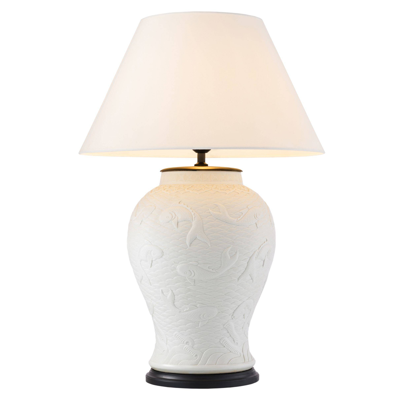 Настольная лампа Eichholtz Table Lamp Dupoint Белый Черный Настольная лампа Eichholtz Table Lamp Dupoint Белый Черный в Брянске | Loft Concept