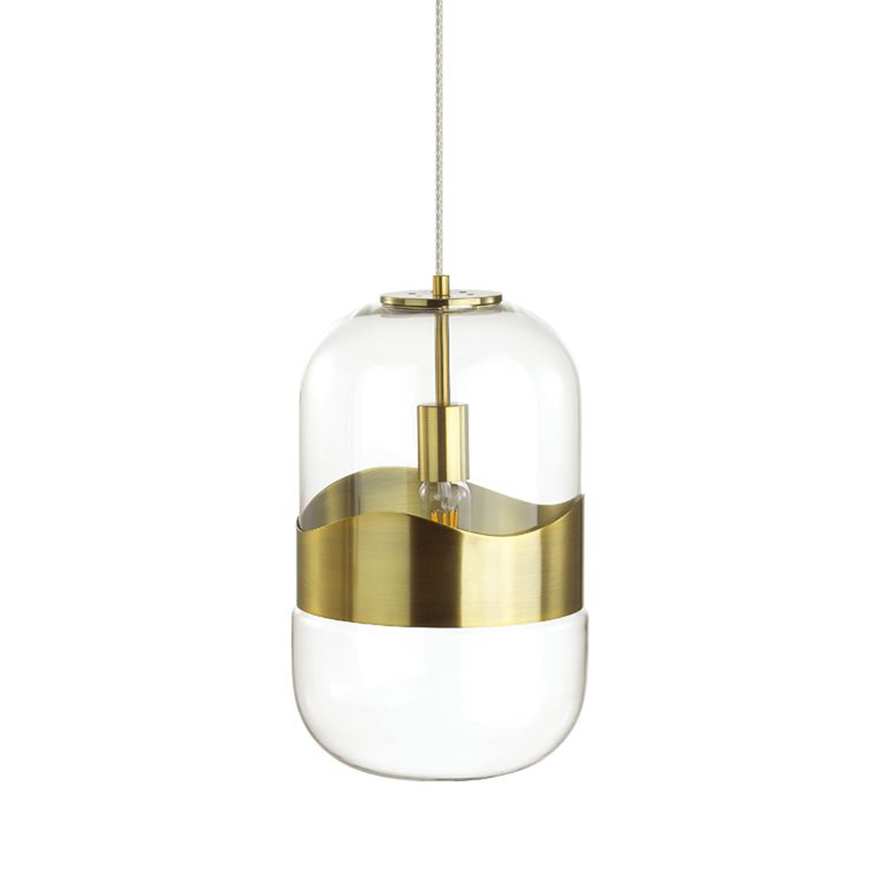 Подвесной светильник Igon Gold Hanging Lamp Золотой Прозрачный Подвесной светильник Igon Gold Hanging Lamp Золотой Прозрачный в Брянске | Loft Concept