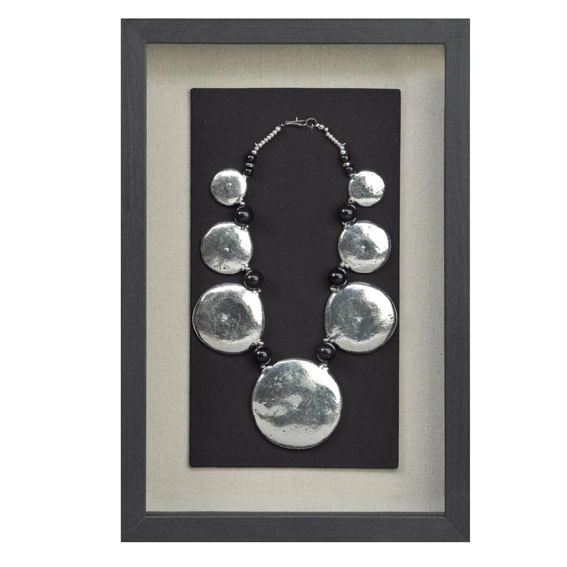 Панно Necklace Wall Accessory III Черный Серебряный Панно Necklace Wall Accessory III Черный Серебряный в Брянске | Loft Concept