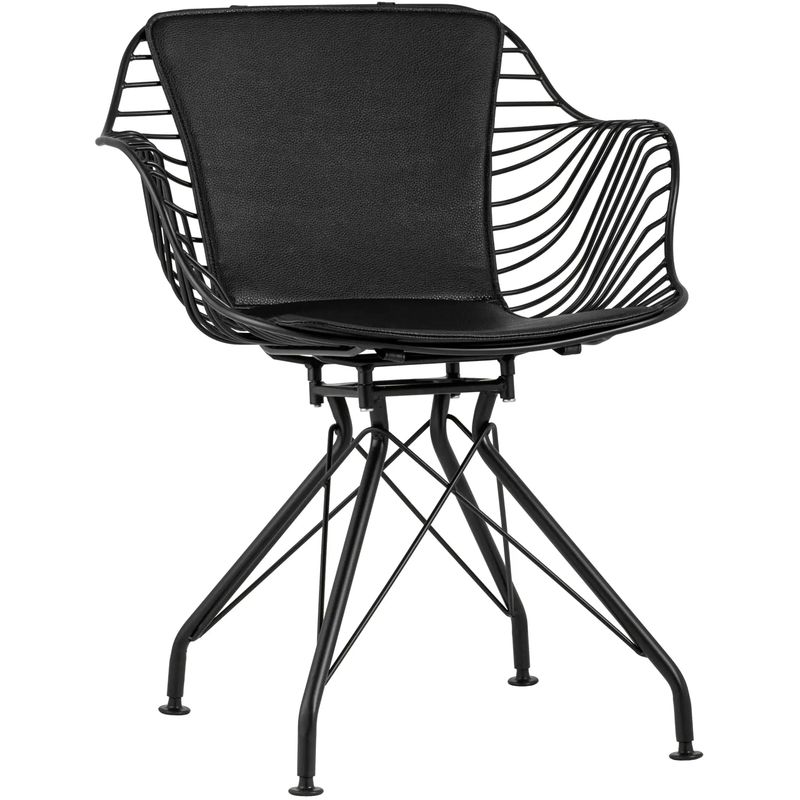 Стул Bertoia с подлокотником Chair Black metal Черный Стул Bertoia с подлокотником Chair Black metal Черный в Брянске | Loft Concept