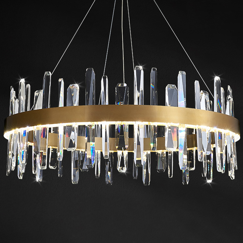 Люстра Gertrudis Chandelier circle Латунь Прозрачный Люстра Gertrudis Chandelier circle Латунь Прозрачный в Брянске | Loft Concept