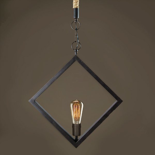Подвесной светильник Romb Loft Rope Light Коричневый Подвесной светильник Romb Loft Rope Light Коричневый в Брянске | Loft Concept
