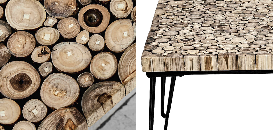 Кофейный стол Tree Cuts square coffee table Кофейный стол Tree Cuts square coffee table - Loft-Concept в Брянске