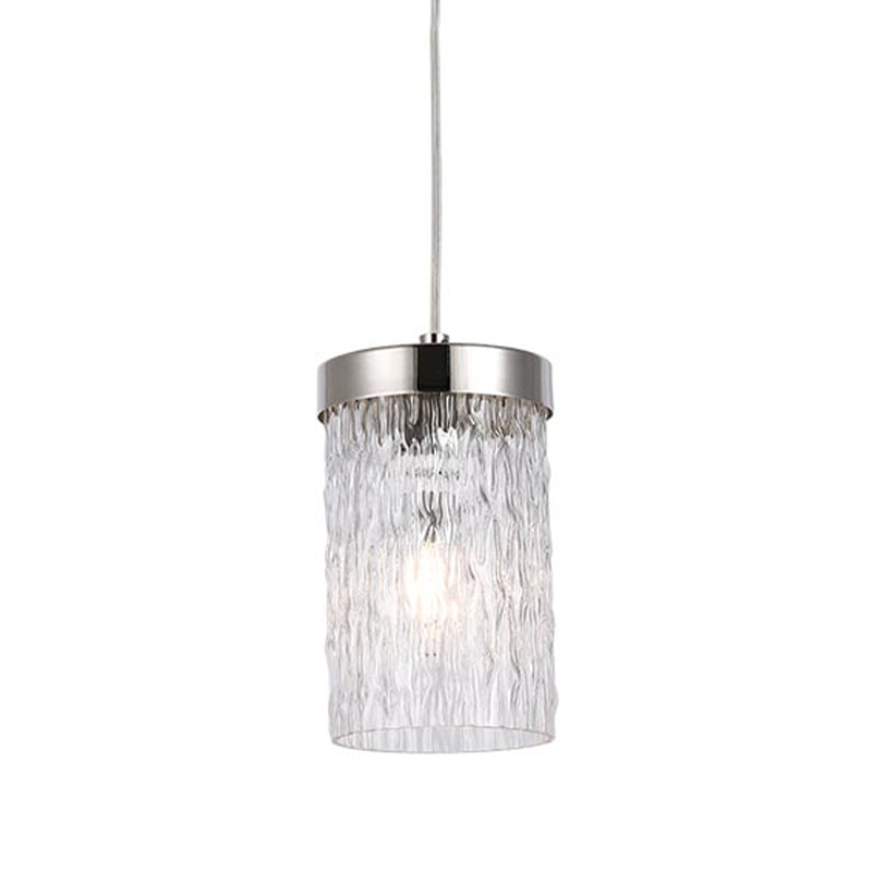 Подвесной светильник Estebe Nickel Glass Hanging Lamp Никель Прозрачный Подвесной светильник Estebe Nickel Glass Hanging Lamp Никель Прозрачный в Брянске | Loft Concept
