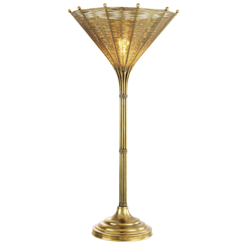 Настольная лампа Eichholtz Table Lamp Kon Tiki Латунь Черный Настольная лампа Eichholtz Table Lamp Kon Tiki Латунь Черный в Брянске | Loft Concept