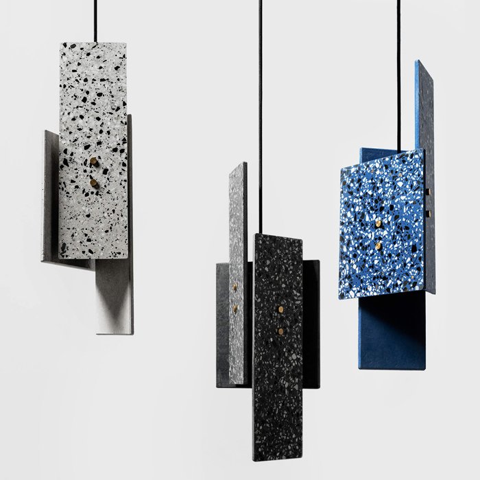 Подвесной светильник Granite Pendant Черный Синий Серый Подвесной светильник Granite Pendant Черный Синий Серый в Брянске | Loft Concept