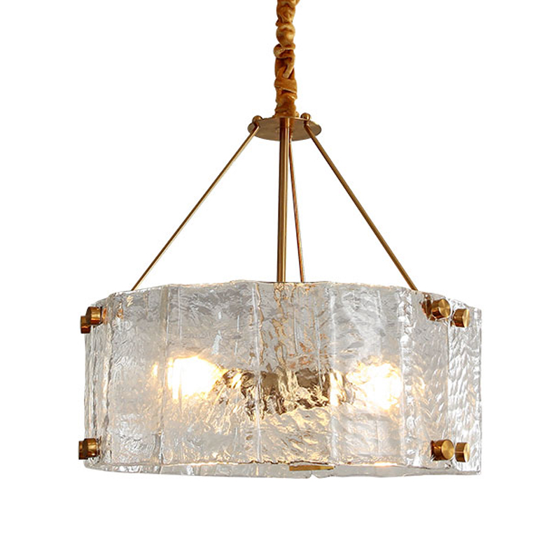 Люстра Portsmouth Glass Chandelier Латунь Прозрачный Люстра Portsmouth Glass Chandelier Латунь Прозрачный в Брянске | Loft Concept