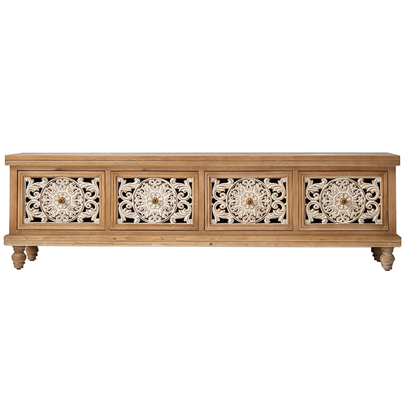 ТВ-тумба Leblanc Provence TV Stand Бежевый Древесина ТВ-тумба Leblanc Provence TV Stand Бежевый Древесина в Брянске | Loft Concept