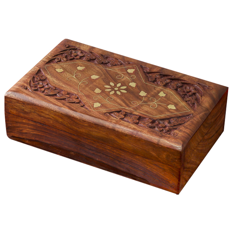 Шкатулка Damini Indian Inlay Box Коричневый Шкатулка Damini Indian Inlay Box Коричневый в Брянске | Loft Concept