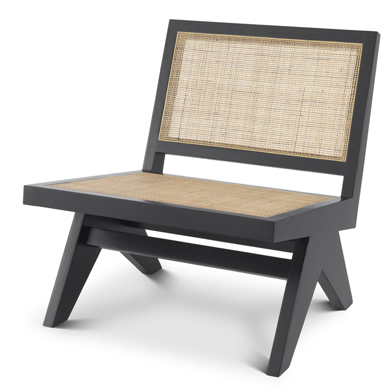 Кресло Eichholtz Chair Romee black Черный Бежевый в Брянске | Loft Concept 