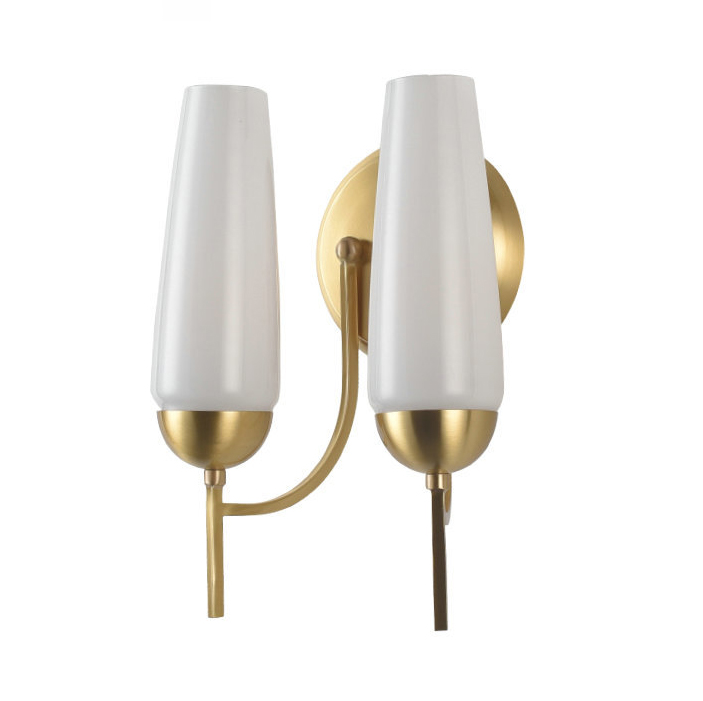 Бра American Candle Wall Lamp two Латунь Белый в Брянске | Loft Concept 