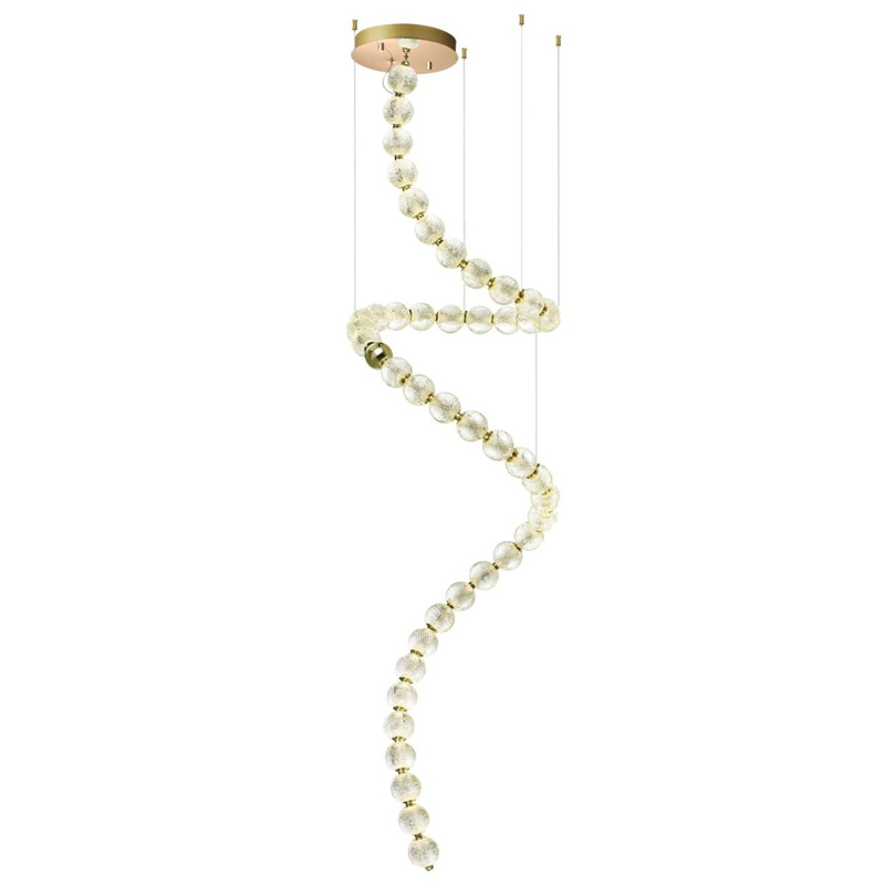 Большая светодиодная люстра Crystal Globule Spiral Золото Золотой Прозрачный Большая светодиодная люстра Crystal Globule Spiral Золото Золотой Прозрачный в Брянске | Loft Concept