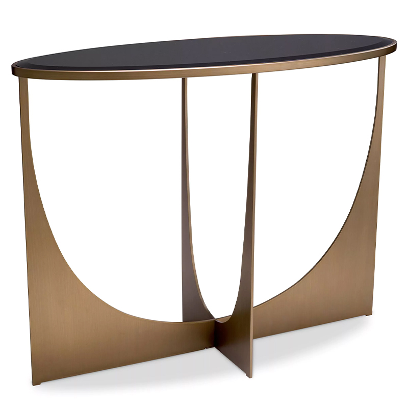 Консоль Eichholtz Console Table Elegance Черный Латунь в Брянске | Loft Concept 
