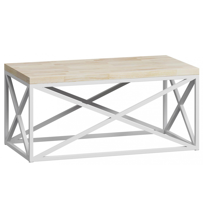 Кофейный стол Industrial Oak Geometric Coffee Table white Белый Кофейный стол Industrial Oak Geometric Coffee Table white Белый в Брянске | Loft Concept