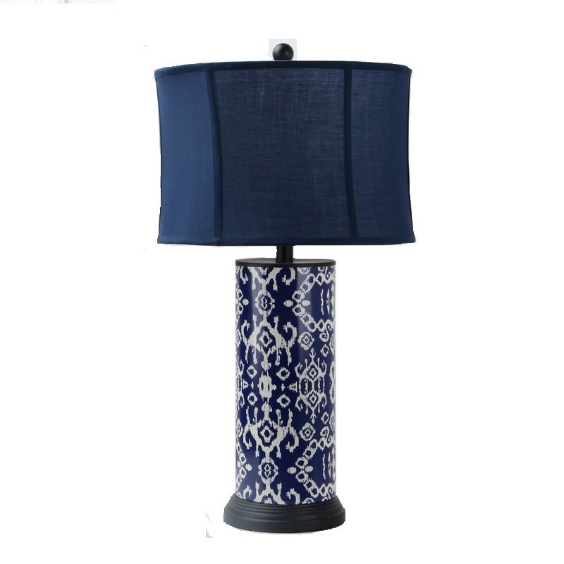 Настольная лампа Deep Blue Table Lamp Синий Белый Настольная лампа Deep Blue Table Lamp Синий Белый в Брянске | Loft Concept