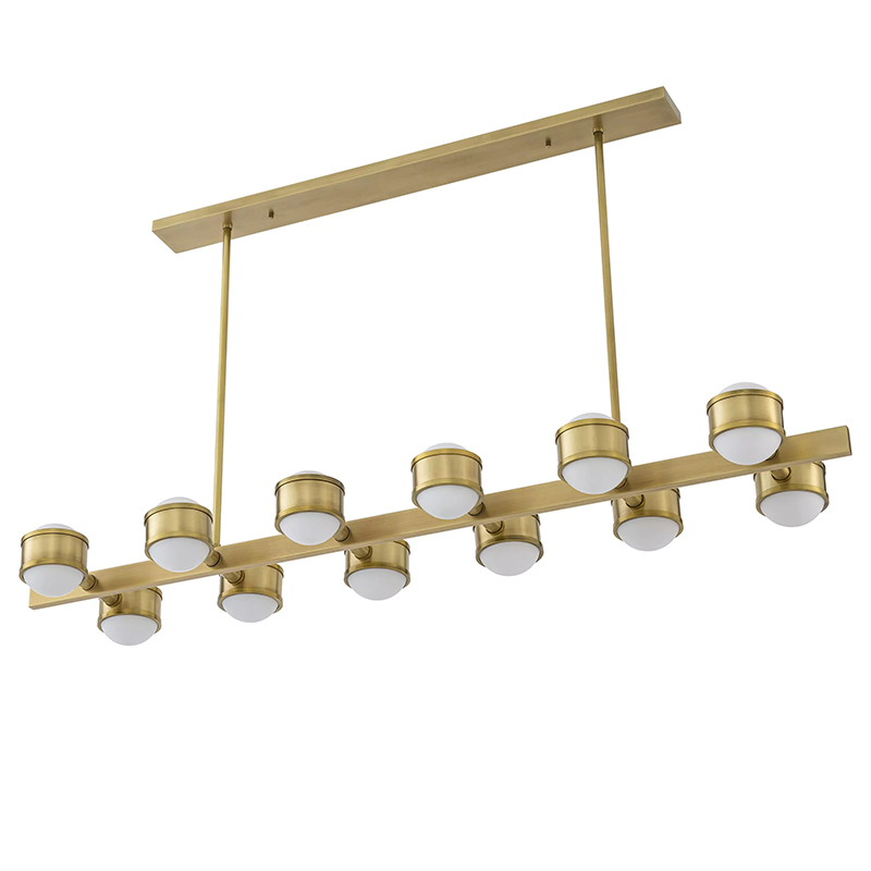 Люстра Eichholtz Chandelier Aldo Brass Латунь Белый Люстра Eichholtz Chandelier Aldo Brass Латунь Белый в Брянске | Loft Concept