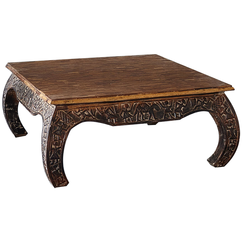 Кофейный стол из массива тропического дерева Aalia Grey mango Coffee Table Коричневый Кофейный стол из массива тропического дерева Aalia Grey mango Coffee Table Коричневый в Брянске | Loft Concept