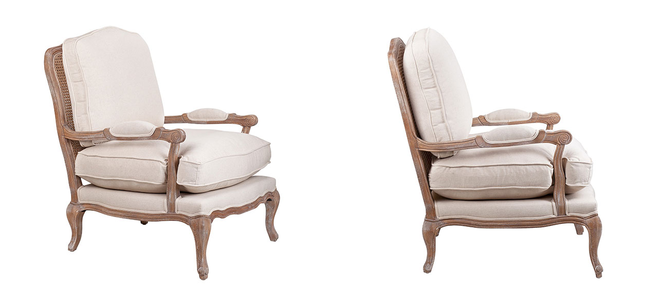 Кресло мягкое цвет бежевый Frederick - фото