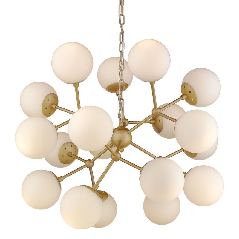 Люстра Berries Chandelier white matt 75 Золотой Белое матовое стекло Люстра Berries Chandelier white matt 75 Золотой Белое матовое стекло в Брянске | Loft Concept