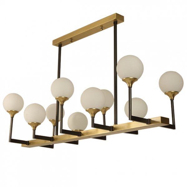 Люстра Ball Valley Chandelier 10 Белый Латунь Люстра Ball Valley Chandelier 10 Белый Латунь в Брянске | Loft Concept